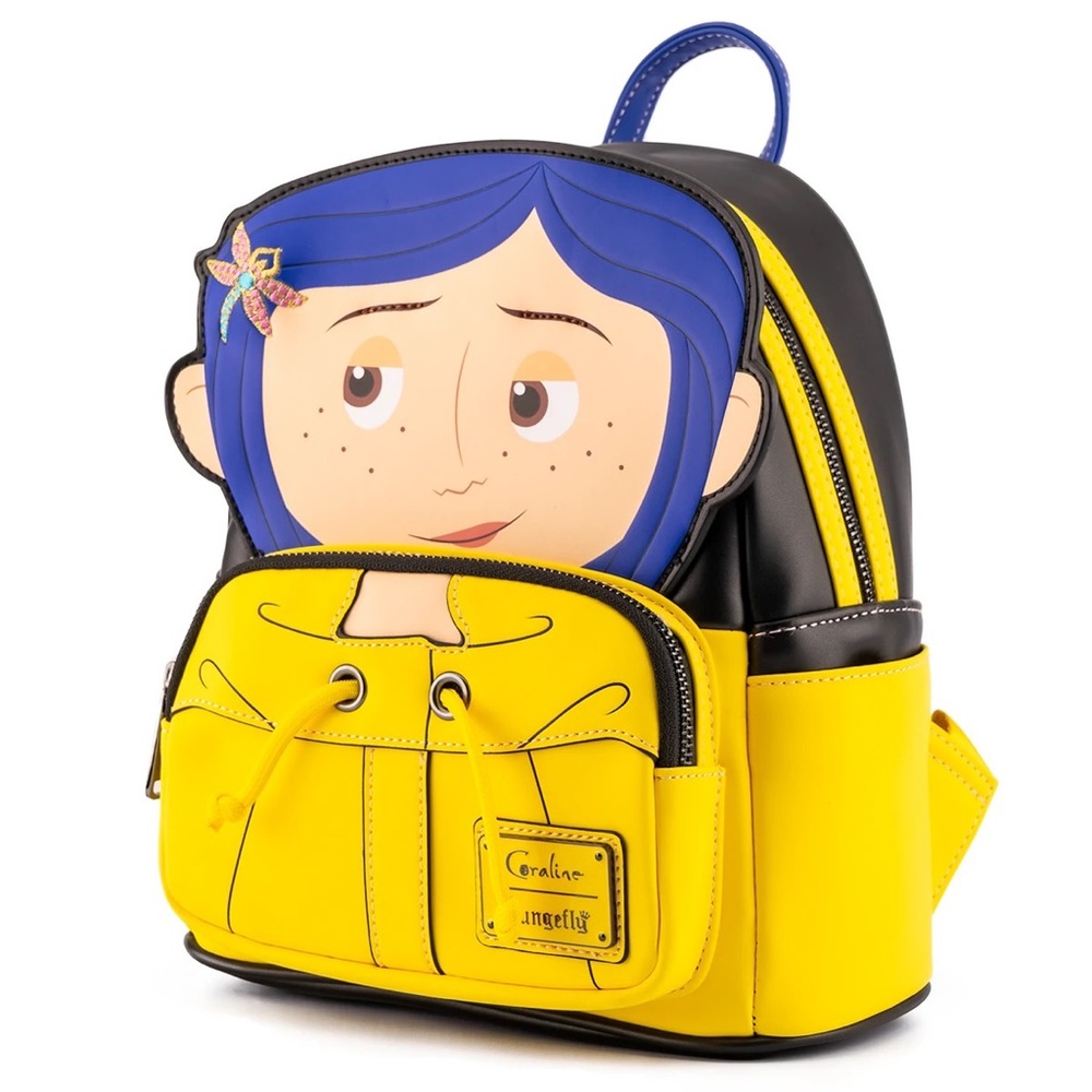 Loungefly Coraline Raincoat Cosplay Mini Backpack NWT - Picture 4 of 6
